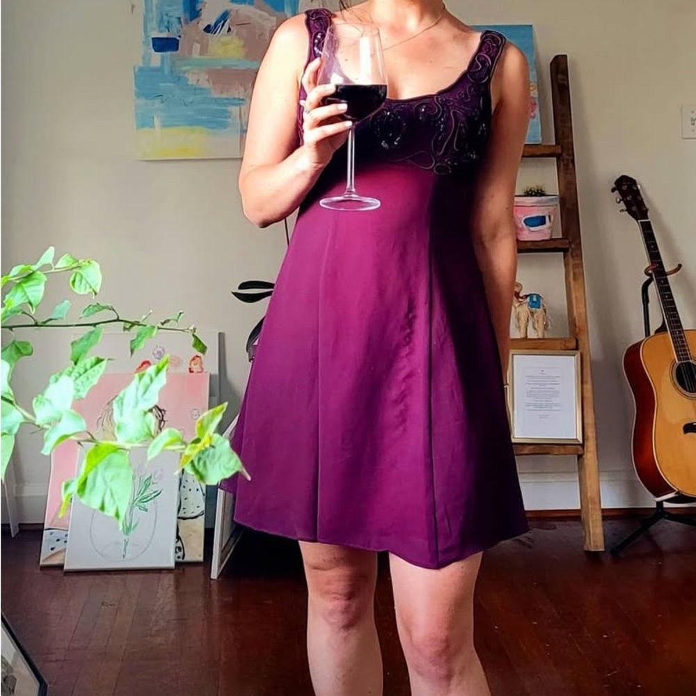 1970s Purple Dress